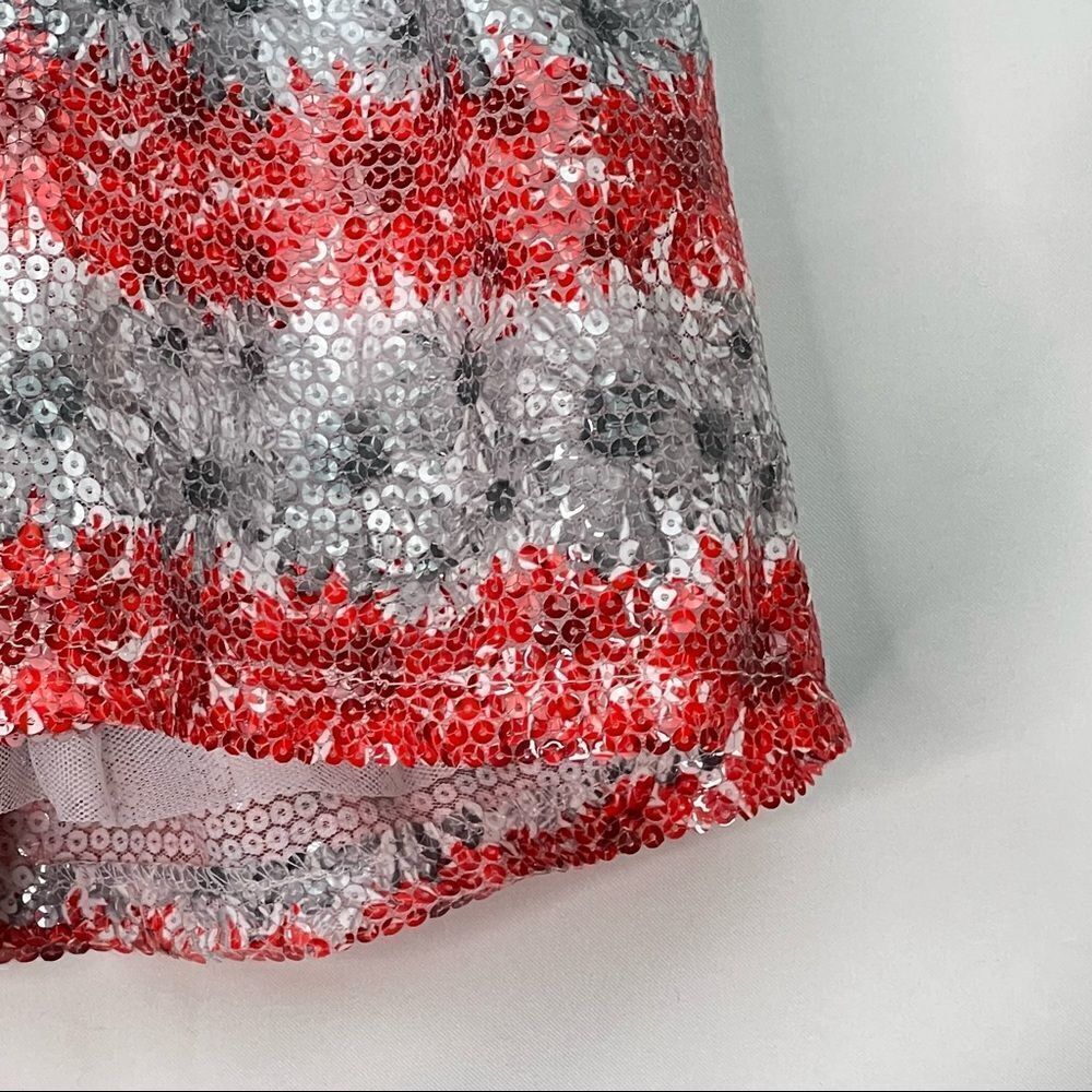 Justice Red white and blue Flag Sequins Skort NWT - Picture 12 of 14